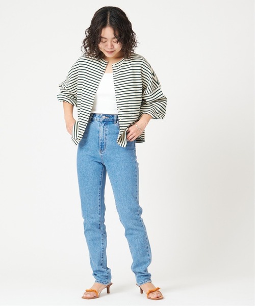 U by SPICK&SPAN(ユーバイスピックアンドスパン)の「カップ付きリブニットキャミ◆(キャミソール・レディース・カーキ/ホワイト・FREE)」の8枚目の写真