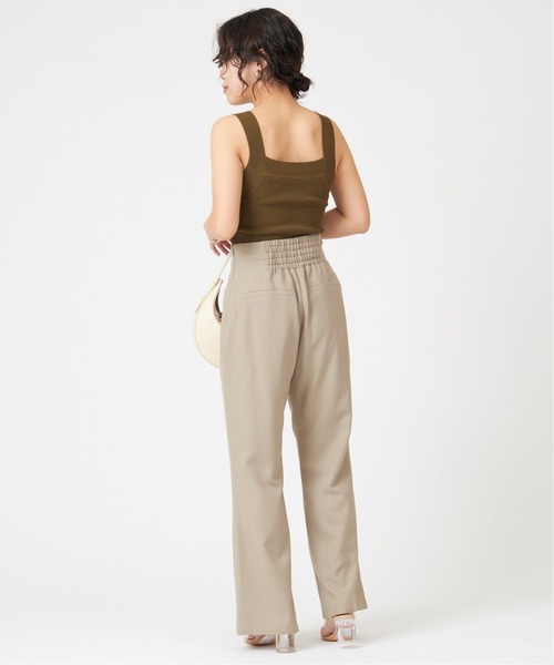 U by SPICK&SPAN(ユーバイスピックアンドスパン)の「カップ付きリブニットキャミ◆(キャミソール・レディース・カーキ/ホワイト・FREE)」の15枚目の写真