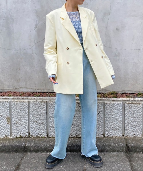 Oriens JOURNAL STANDARD（オリエンス ジャーナルスタンダード）の「Daddys セットアップジャケット（テーラードジャケット・レディース・ブラウン/グリーン/ブルー系その他/アイボリー・MEDIUM/LARGE）」の5枚目の写真