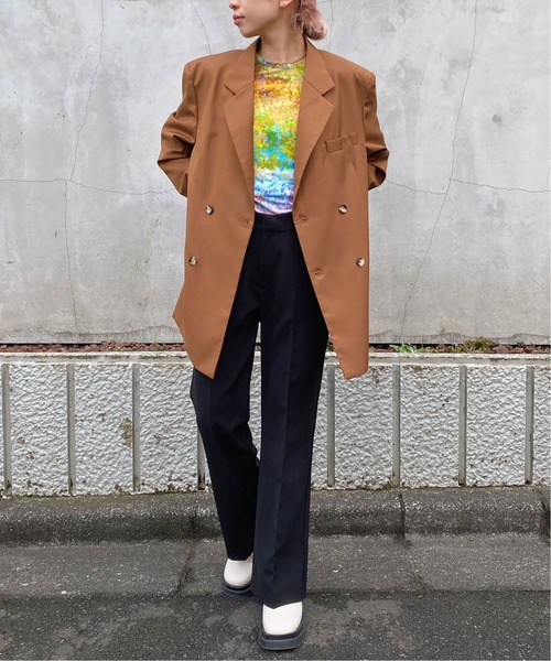 Oriens JOURNAL STANDARD（オリエンス ジャーナルスタンダード）の「Daddys セットアップジャケット（テーラードジャケット・レディース・ブラウン/グリーン/ブルー系その他/アイボリー・MEDIUM/LARGE）」の6枚目の写真