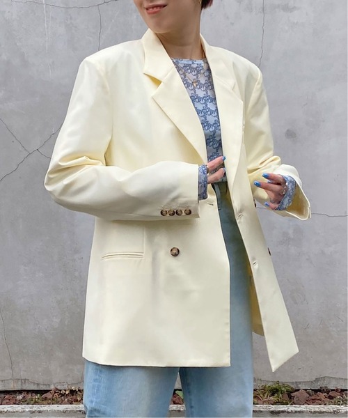 Oriens JOURNAL STANDARD（オリエンス ジャーナルスタンダード）の「Daddys セットアップジャケット（テーラードジャケット・レディース・ブラウン/グリーン/ブルー系その他/アイボリー・MEDIUM/LARGE）」の10枚目の写真