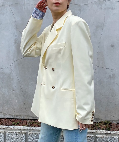 Oriens JOURNAL STANDARD（オリエンス ジャーナルスタンダード）の「Daddys セットアップジャケット（テーラードジャケット・レディース・ブラウン/グリーン/ブルー系その他/アイボリー・MEDIUM/LARGE）」の11枚目の写真