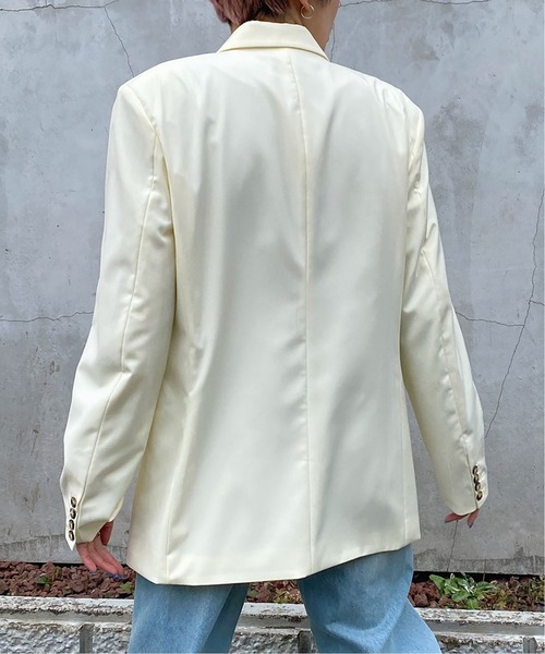 Oriens JOURNAL STANDARD（オリエンス ジャーナルスタンダード）の「Daddys セットアップジャケット（テーラードジャケット・レディース・ブラウン/グリーン/ブルー系その他/アイボリー・MEDIUM/LARGE）」の12枚目の写真