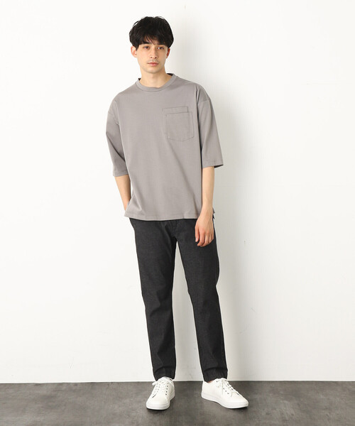 COMME　CA COMMUNE（コムサコミューン）の「★ＴＶ媒体着用商品★  ダブルポケット ビッグＴシャツ（Tシャツ/カットソー・メンズ・ブラック/グレー/サックスブルー/ピンク/グリーン/キナリ・MEDIUM/LARGE）」の16枚目の写真