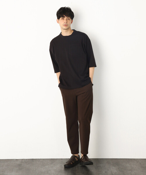 COMME　CA COMMUNE（コムサコミューン）の「★ＴＶ媒体着用商品★  ダブルポケット ビッグＴシャツ（Tシャツ/カットソー・メンズ・ブラック/グレー/サックスブルー/ピンク/グリーン/キナリ・MEDIUM/LARGE）」の18枚目の写真