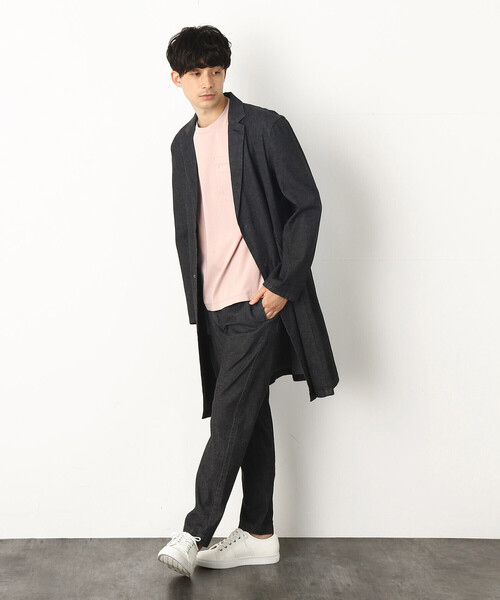 COMME　CA COMMUNE（コムサコミューン）の「★ＴＶ媒体着用商品★  ダブルポケット ビッグＴシャツ（Tシャツ/カットソー・メンズ・ブラック/グレー/サックスブルー/ピンク/グリーン/キナリ・MEDIUM/LARGE）」の21枚目の写真