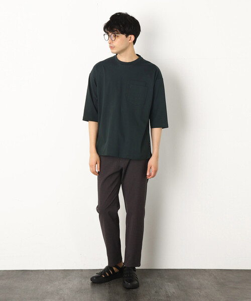 COMME　CA COMMUNE（コムサコミューン）の「★ＴＶ媒体着用商品★  ダブルポケット ビッグＴシャツ（Tシャツ/カットソー・メンズ・ブラック/グレー/サックスブルー/ピンク/グリーン/キナリ・MEDIUM/LARGE）」の22枚目の写真