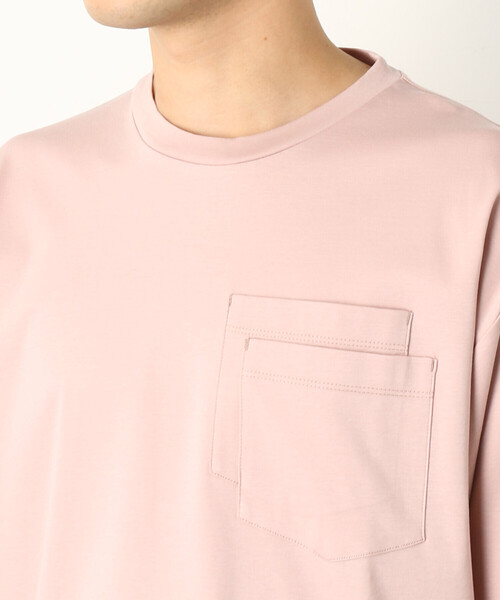 COMME　CA COMMUNE（コムサコミューン）の「★ＴＶ媒体着用商品★  ダブルポケット ビッグＴシャツ（Tシャツ/カットソー・メンズ・ブラック/グレー/サックスブルー/ピンク/グリーン/キナリ・MEDIUM/LARGE）」の11枚目の写真