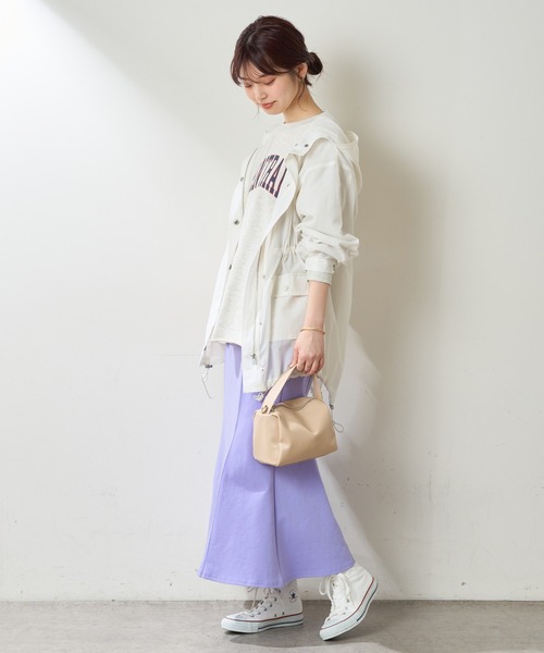 natural couture（ナチュラルクチュール）の「春の装いを軽やかに仕上げてくれる カットソーマーメイドスカート（スカート・レディース・ブラック/パープル/グレー/アイボリー・FREE）」の14枚目の写真