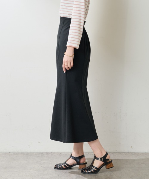 natural couture（ナチュラルクチュール）の「春の装いを軽やかに仕上げてくれる カットソーマーメイドスカート（スカート・レディース・ブラック/パープル/グレー/アイボリー・FREE）」の16枚目の写真