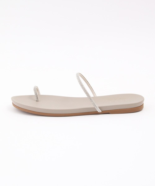 ROPE'（ロペ）の「ビジューストラップトングサンダル（サンダル・レディース・ブラック/ベージュ・36/37/36.5/37.5）」の4枚目の写真