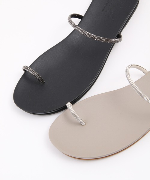 ROPE'（ロペ）の「ビジューストラップトングサンダル（サンダル・レディース・ブラック/ベージュ・36/37/36.5/37.5）」の10枚目の写真