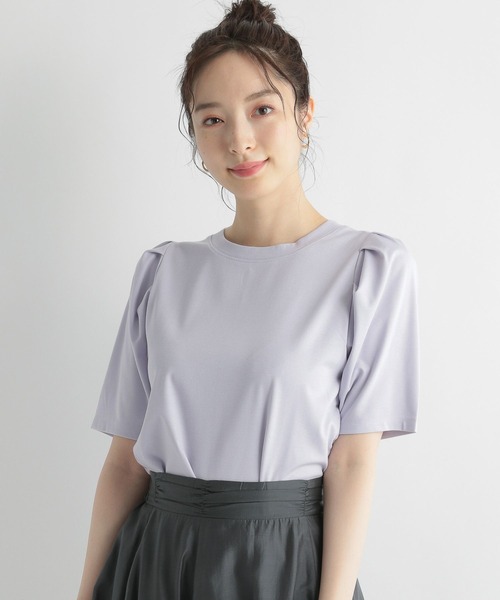 Andemiu(アンデミュウ)の「パワショルカットソー276684(Tシャツ/カットソー・レディース・ブラック/イエロー/ブルー/アイボリー/パープル・FREE)」の4枚目の写真