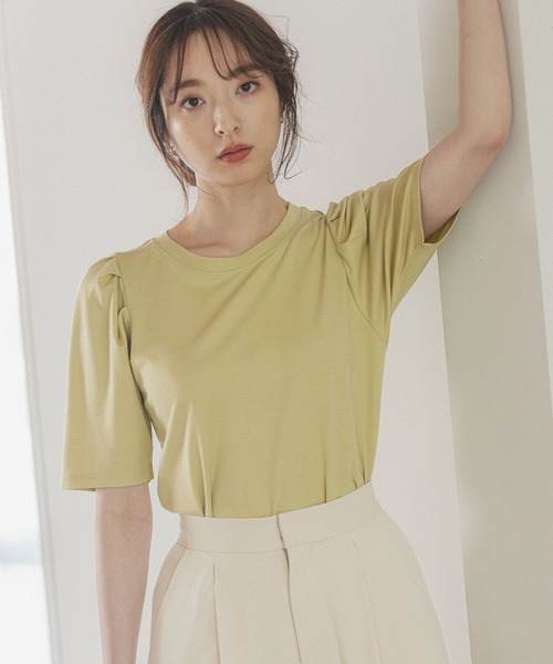 Andemiu(アンデミュウ)の「パワショルカットソー276684(Tシャツ/カットソー・レディース・ブラック/イエロー/ブルー/アイボリー/パープル・FREE)」の5枚目の写真