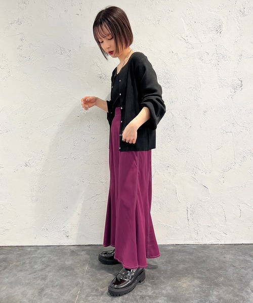 apres jour mignon（アプレジュールミニョン）の「袖ボリュームリブニットカーディガン【ZOZOTOWN限定アイテム】（ニット/セーター・レディース・グリーン/ブラック/アイボリー/イエロー/ピンク・X-LARGE/フリー）」の17枚目の写真
