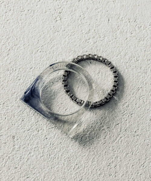 and cloud(アンドクラウド)の「Haze Marble Set Chain Ring(リング・レディース・グレー/ネイビー・17号/15号/11号/13号)」の17枚目の写真