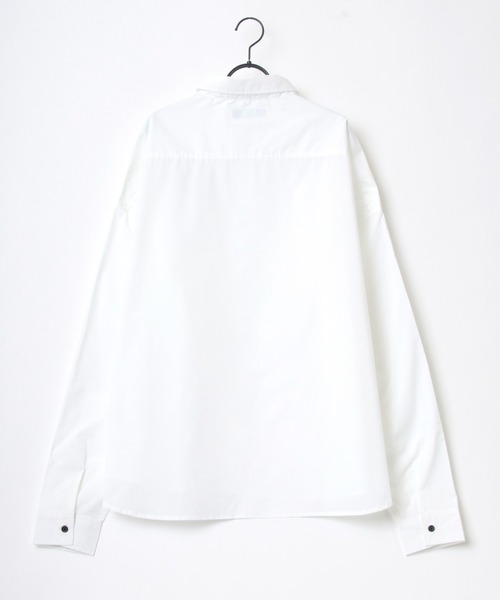 Lazar（ラザル）の「別注 Oversize Broad Patch Shirt/オーバーサイズ ブロード ワッペン刺繍 ムジ ストライプ レギュラーカラーシャツ（シャツ/ブラウス・メンズ・ホワイト/ベージュ/ブルー/ホワイト系その他/ブルー系その他/ブルー系その他2/ブルー系その他3・M/L）」の20枚目の写真
