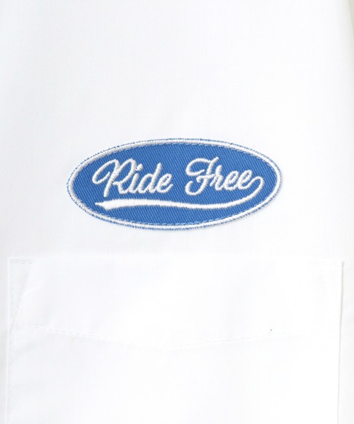 Lazar（ラザル）の「別注 Oversize Broad Patch Shirt/オーバーサイズ ブロード ワッペン刺繍 ムジ ストライプ レギュラーカラーシャツ（シャツ/ブラウス・メンズ・ホワイト/ベージュ/ブルー/ホワイト系その他/ブルー系その他/ブルー系その他2/ブルー系その他3・M/L）」の15枚目の写真