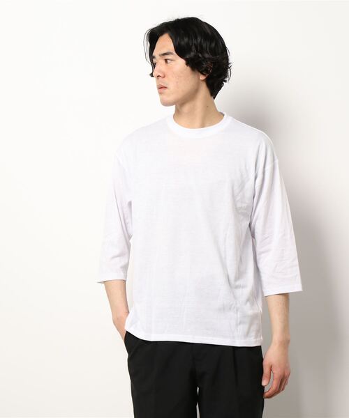 BACK NUMBER（バックナンバー）の「【BACK NUMBER】プリント７分レイヤード（Tシャツ/カットソー・メンズ・グリーン/グレー/オフホワイト・M/L/XL）」の5枚目の写真