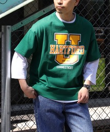 BACK NUMBER | 【BACK NUMBER】プリント７分レイヤード(Tシャツ/カットソー)