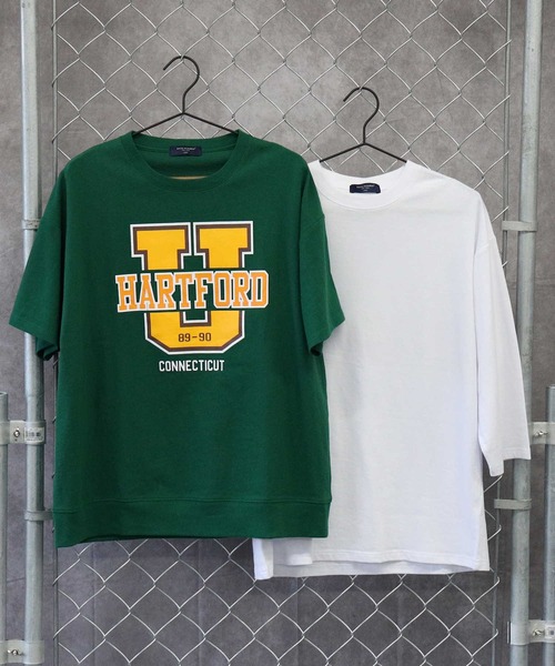 BACK NUMBER（バックナンバー）の「【BACK NUMBER】プリント７分レイヤード（Tシャツ/カットソー・メンズ・グリーン/グレー/オフホワイト・M/L/XL）」の13枚目の写真