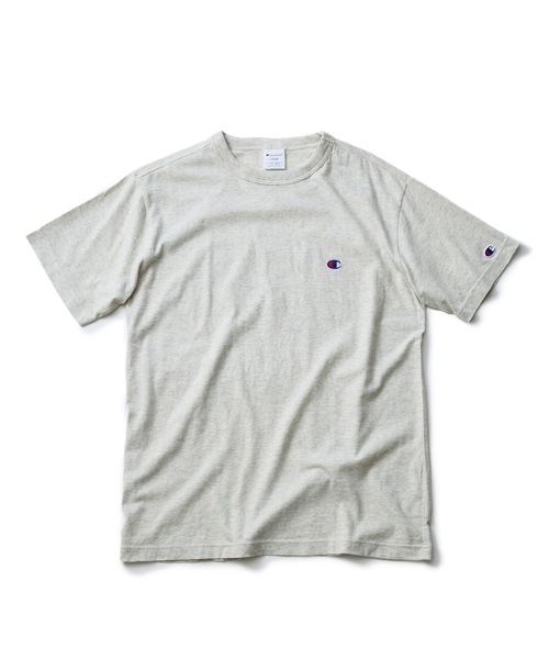 Champion(チャンピオン)の「【CHAMPION/チャンピオン】ブランドベストセラーアイテム 定番の無地 ワンポイントブランドロゴ入り スタンダードシルエット ユニセックスサイジング ベーシック半袖Tシャツ カットソー(Tシャツ/カットソー・メンズ・イエロー/ブラック/ホワイト/パープル/オレンジ/ベージュ/ダークグリーン/ネイビー/ライトグリーン/ライトベージュ・LARGE/MEDIUM/SMALL/X-LARGE/XX-LARGE)」の4枚目の写真