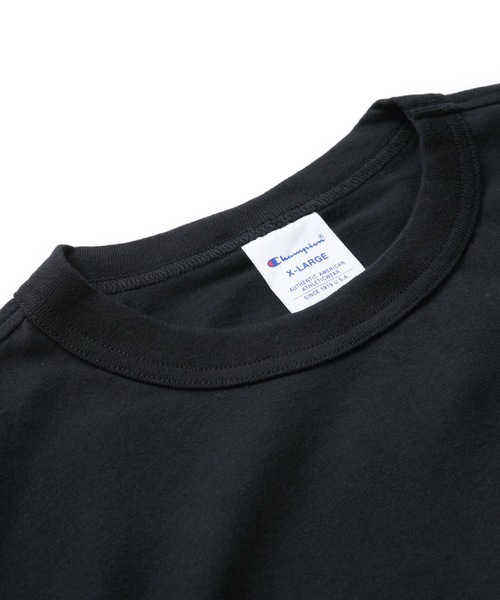 Champion(チャンピオン)の「【CHAMPION/チャンピオン】ブランドベストセラーアイテム 定番の無地 ワンポイントブランドロゴ入り スタンダードシルエット ユニセックスサイジング ベーシック半袖Tシャツ カットソー(Tシャツ/カットソー・メンズ・イエロー/ブラック/ホワイト/パープル/オレンジ/ベージュ/ダークグリーン/ネイビー/ライトグリーン/ライトベージュ・LARGE/MEDIUM/SMALL/X-LARGE/XX-LARGE)」の21枚目の写真