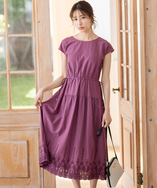 前後着用可能 Onward 大きいサイズ バイカラーエンブロイダリー Any Any ワンピース ワンピース ワンピース Opwknx0700 を購入できます L Sis エニィスィス のファッション 激安ブランドの