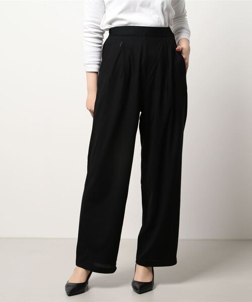 enchainement（アンシェヌマン）の「Cotton Wide Pants（その他パンツ・レディース・ブラック/ダークブラウン・フリー）」の9枚目の写真