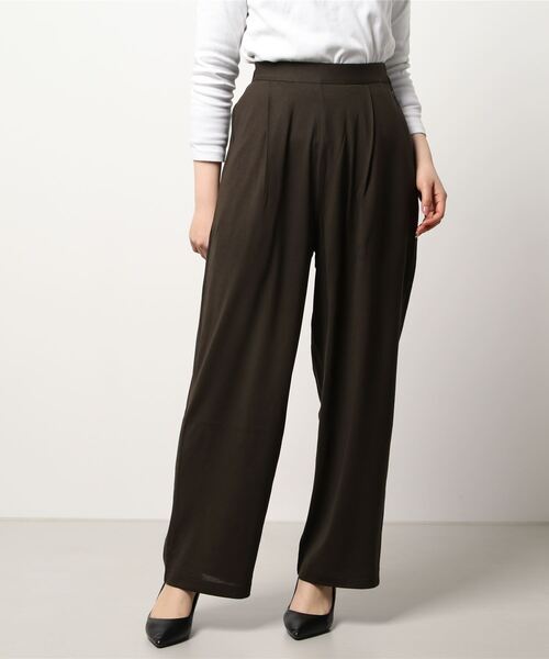 enchainement（アンシェヌマン）の「Cotton Wide Pants（その他パンツ・レディース・ブラック/ダークブラウン・フリー）」の8枚目の写真