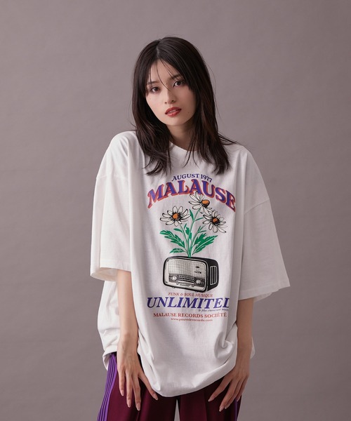 re_k by JUNRED（レクバイジュンレッド）の「【 re_k by JUNRED 】マローズレコードレトロデイジー半袖Tシャツ（Tシャツ/カットソー・メンズ・パープル/ホワイト/ミント・S/L/M）」の18枚目の写真