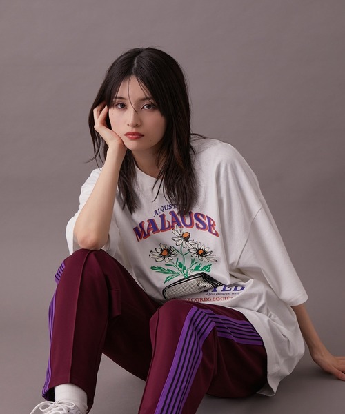 re_k by JUNRED（レクバイジュンレッド）の「【 re_k by JUNRED 】マローズレコードレトロデイジー半袖Tシャツ（Tシャツ/カットソー・メンズ・パープル/ホワイト/ミント・S/L/M）」の13枚目の写真