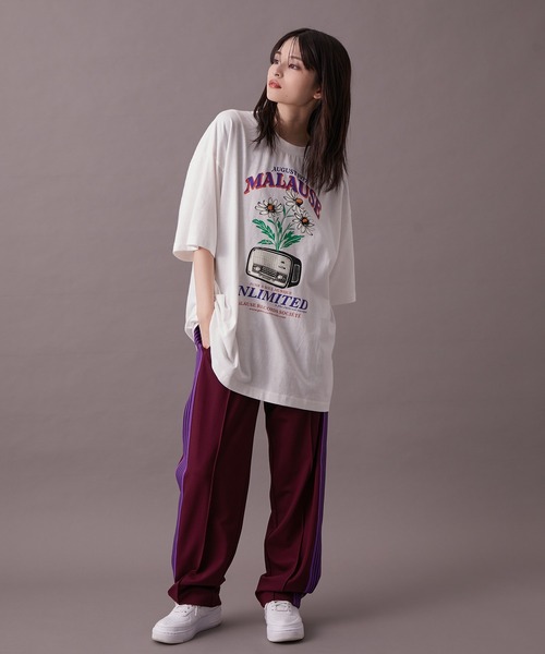 re_k by JUNRED（レクバイジュンレッド）の「【 re_k by JUNRED 】マローズレコードレトロデイジー半袖Tシャツ（Tシャツ/カットソー・メンズ・パープル/ホワイト/ミント・S/L/M）」の19枚目の写真