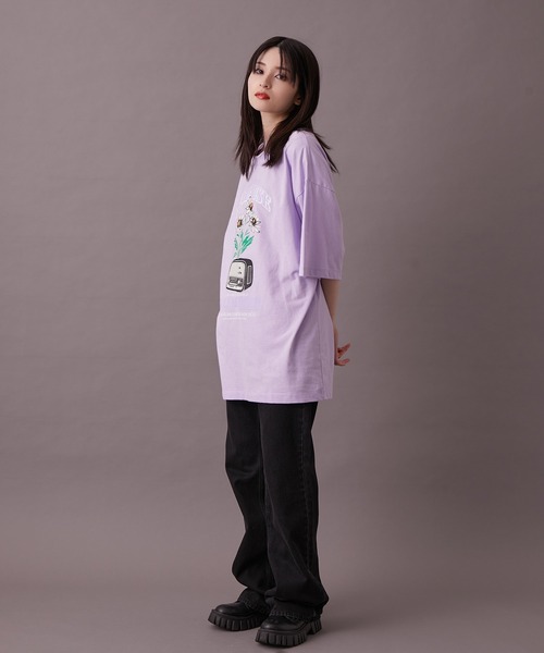 re_k by JUNRED（レクバイジュンレッド）の「【 re_k by JUNRED 】マローズレコードレトロデイジー半袖Tシャツ（Tシャツ/カットソー・メンズ・パープル/ホワイト/ミント・S/L/M）」の8枚目の写真