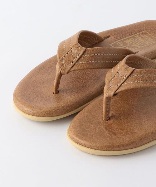  SLIPPER レザートングサンダル　ブラウン ISLAND SLIPPER レザー トングサンダル ブラウン 9 - メルカリ