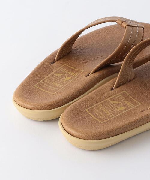  SLIPPER レザートングサンダル　ブラウン 楽天市場】【中古】【未使用】アイランドスリッパ ISLAND