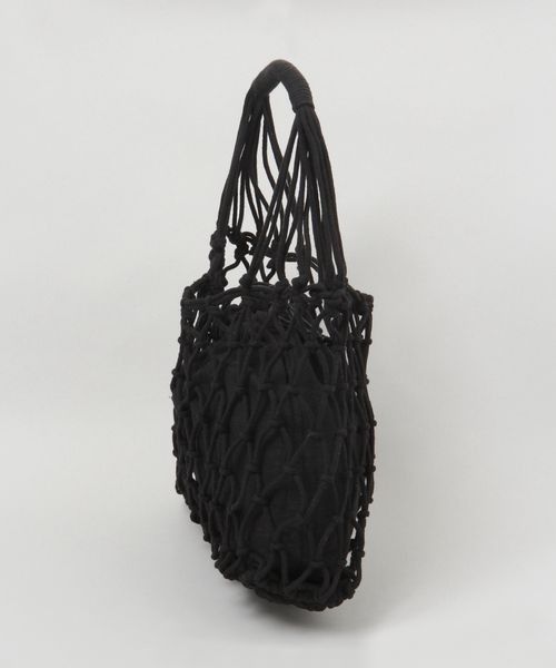 RAGEBLUE（レイジブルー）の「マクラメハンドバッグ（ハンドバッグ・レディース・ブラック/ベージュ・FREE）」の5枚目の写真