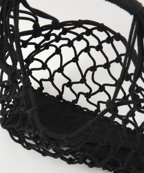 RAGEBLUE（レイジブルー）の「マクラメハンドバッグ（ハンドバッグ・レディース・ブラック/ベージュ・FREE）」の6枚目の写真