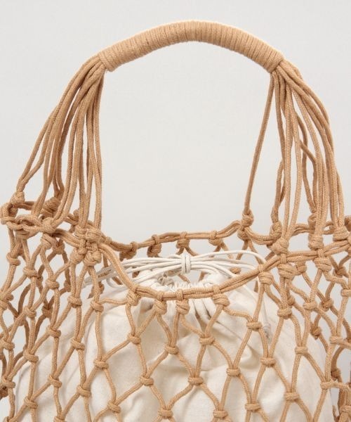 RAGEBLUE（レイジブルー）の「マクラメハンドバッグ（ハンドバッグ・レディース・ブラック/ベージュ・FREE）」の15枚目の写真