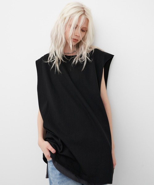 AIVER（アイバー）の「AIVER　16/-ウォッシュ天竺N/S TEE（Tシャツ/カットソー・メンズ・グレイッシュブルー/ブラック/ホワイト/チャコールグレー・LARGE/MEDIUM/SMALL）」の2枚目の写真