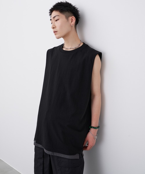 AIVER（アイバー）の「AIVER　16/-ウォッシュ天竺N/S TEE（Tシャツ/カットソー・メンズ・グレイッシュブルー/ブラック/ホワイト/チャコールグレー・LARGE/MEDIUM/SMALL）」の10枚目の写真