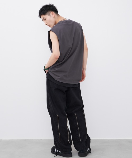 AIVER（アイバー）の「AIVER　16/-ウォッシュ天竺N/S TEE（Tシャツ/カットソー・メンズ・グレイッシュブルー/ブラック/ホワイト/チャコールグレー・LARGE/MEDIUM/SMALL）」の18枚目の写真