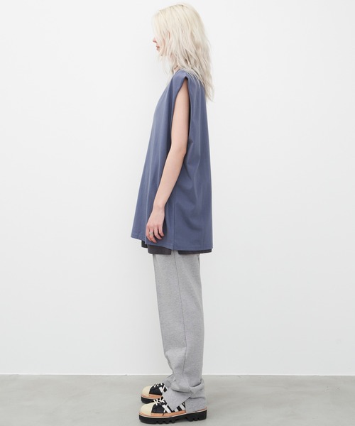 AIVER（アイバー）の「AIVER　16/-ウォッシュ天竺N/S TEE（Tシャツ/カットソー・メンズ・グレイッシュブルー/ブラック/ホワイト/チャコールグレー・LARGE/MEDIUM/SMALL）」の7枚目の写真