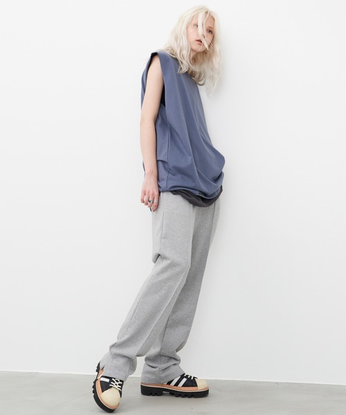 AIVER（アイバー）の「AIVER　16/-ウォッシュ天竺N/S TEE（Tシャツ/カットソー・メンズ・グレイッシュブルー/ブラック/ホワイト/チャコールグレー・LARGE/MEDIUM/SMALL）」の9枚目の写真