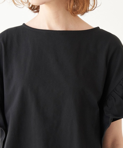 ROPE' PICNIC（ロペピクニック）の「TRUE COTTON/フリルカットトップス（Tシャツ/カットソー・レディース・ラベンダー/ブラック/グリーン/オフホワイト・38）」の7枚目の写真