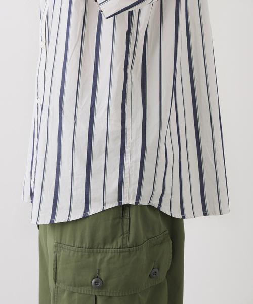 EDIFICE（エディフィス）の「クロスステッチ 半袖ストライプ ボタンダウンシャツ（シャツ/ブラウス・メンズ・グレー系その他/ブルー系その他・MEDIUM/LARGE）」の12枚目の写真