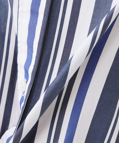 EDIFICE（エディフィス）の「クロスステッチ 半袖ストライプ ボタンダウンシャツ（シャツ/ブラウス・メンズ・グレー系その他/ブルー系その他・MEDIUM/LARGE）」の17枚目の写真