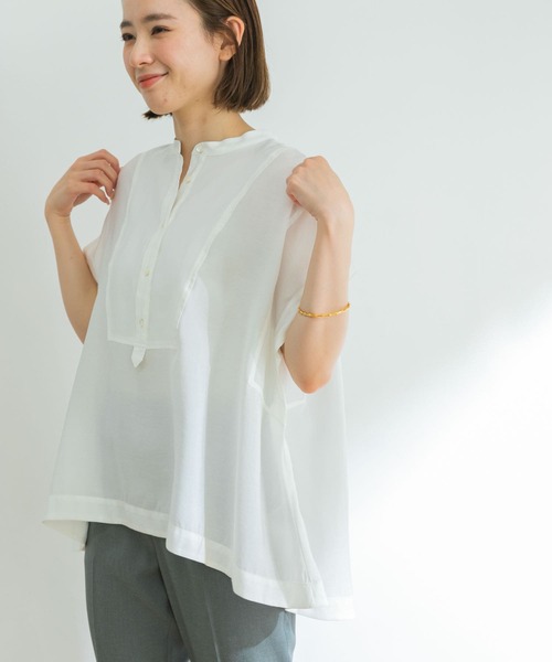 URBAN RESEARCH(アーバンリサーチ)の「フロントデザインフレンチスリーブブラウス(シャツ/ブラウス・レディース・ホワイト/ブラック/ライトカーキ・FREE)」の12枚目の写真