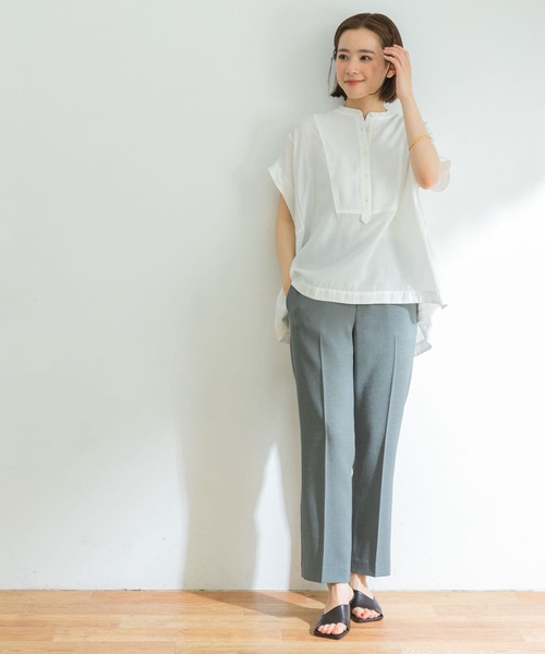 URBAN RESEARCH(アーバンリサーチ)の「フロントデザインフレンチスリーブブラウス(シャツ/ブラウス・レディース・ホワイト/ブラック/ライトカーキ・FREE)」の13枚目の写真