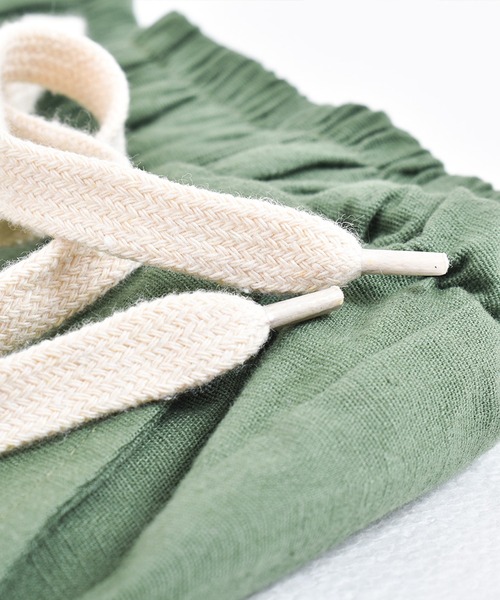 Felt-Maglietta（フェルトマリエッタ）の「麻リネン混ウエストゴムショートパンツ（その他パンツ・レディース・ブラック/グリーン/ライトベージュ/ベージュ・LARGE/MEDIUM）」の9枚目の写真